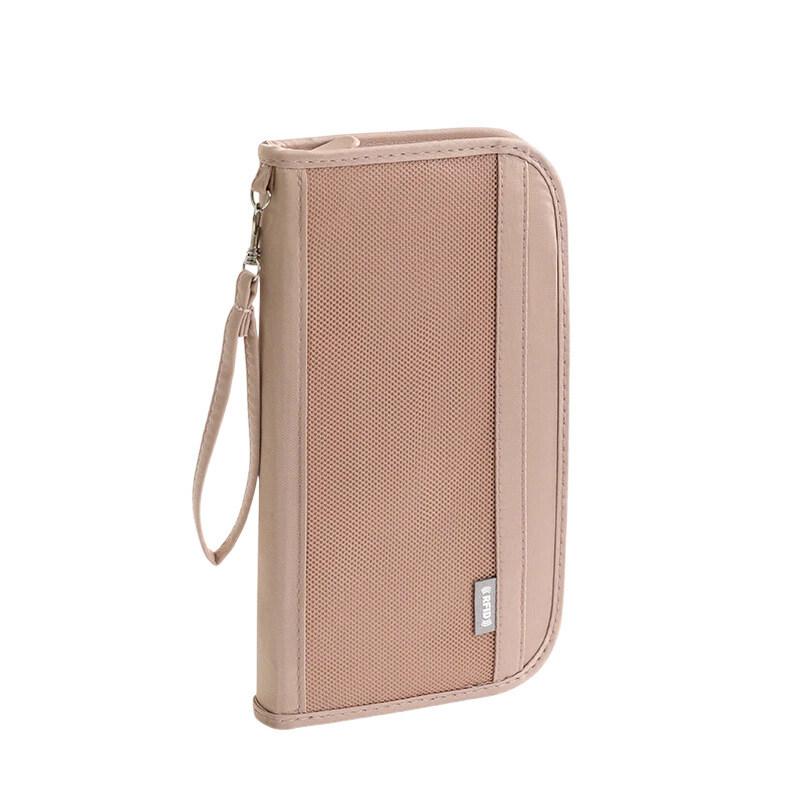 RFID Passport Bag Multifunctional Anti-theft Brush Hand-held Document Bag Travel and Business Ticket Holder Wallet Travel Ticket Storage Bag