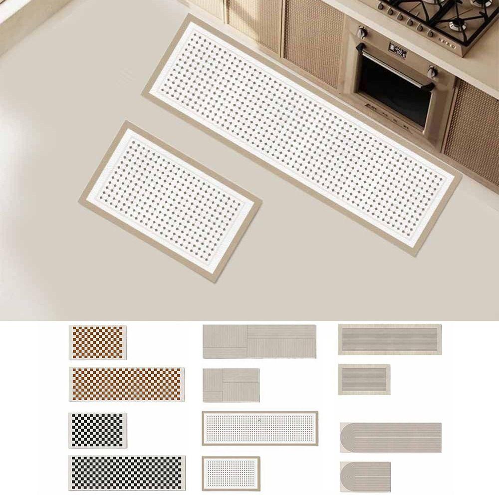 2Pcs/Set Non-Slip Bathroom Mat Water Absorbent Long Floor Mat Long Strip Carpet Bathroom