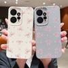 Bowknot Print Slim TPU Soft Leather Texture Case For Xiaomi 13T Pro Poco X6 Redmi Note 14 13 Pro 12 11 Matte Shockproof Lens Protection Phone Cover