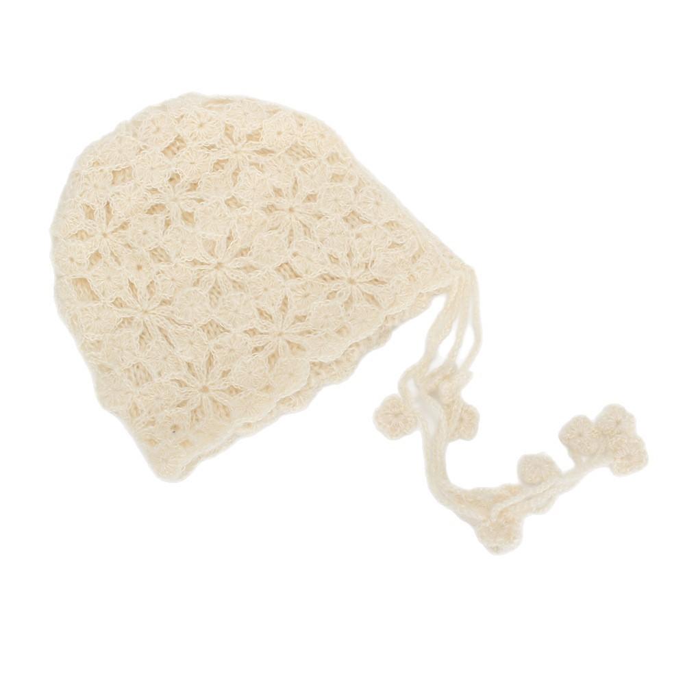 Handmade hats stacked thin new woven hollow retro knitted literary bag head wool hat women