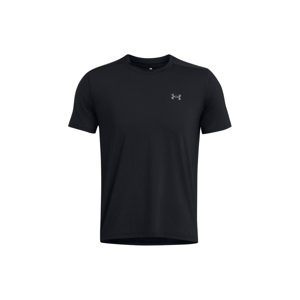 Under Armour Solid Logo Crew Neck Casual Short Sleeve T-Shirt Men Tops Black 1382648-001