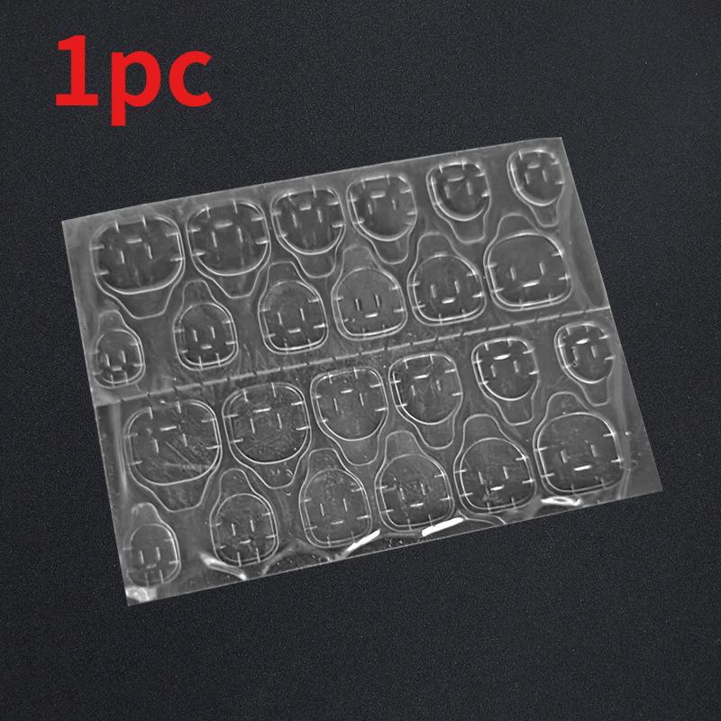 Желейный клей для ногтей, двухсторонний, высокоадгезивный, водонепроницаемый, съемный, бесшовный, прозрачный, для ногтей 24 stickers/sheet