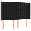 VidaXL Tête de Lit à LED Meuble de Chambre à Coucher Accessoire de Lit Double Tête de Cadre de Lit Intérieur Noir 3124532
