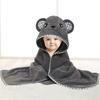 Newborn Cartoon Hooded Swaddle Blanket - Absorbent Coral Fleece for Spring & Autumn