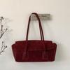Elegant Suede Tote Bag for Women – Classic Top Handle Handbag with Structured Design and Minimalist Style