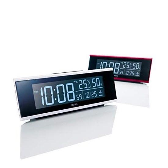Seiko Clock tabletop alarm radio-controlled digital AC type color LCD Series C3 white body size DL307W