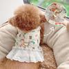 Dog Cat Harness Leash Set Adjustable Lace Floral Pet Harness Vest Cute Puppy Dog Princess Dress Skirt Walking Lead Chihuahua Pug