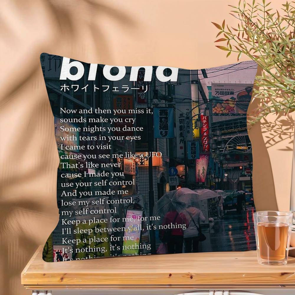 Frank Ocean Blond Album Prints Pillowcase toon Gift Cushion Cover Bedroom Home Sofa Chair Seat Decor pillow case