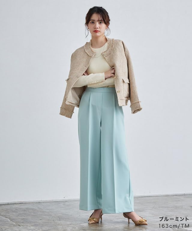 Pierrot Short Heather Charcoal Women's High-Quality Wide-Leg Pants, Length, PL,