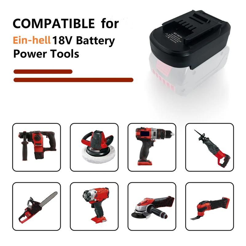 Battery Adapter Converter for Bosch 18V GBA Li-ion Convert to for Einhell 18V Power Tools Use