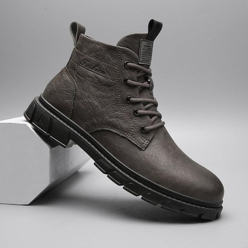 Scarponcini da lavoro alti Stivali classici Maschile Outdoor Stivali desertici Moda Calzature da uomo Versatili Stivaletti alla caviglia in pelle da uomo