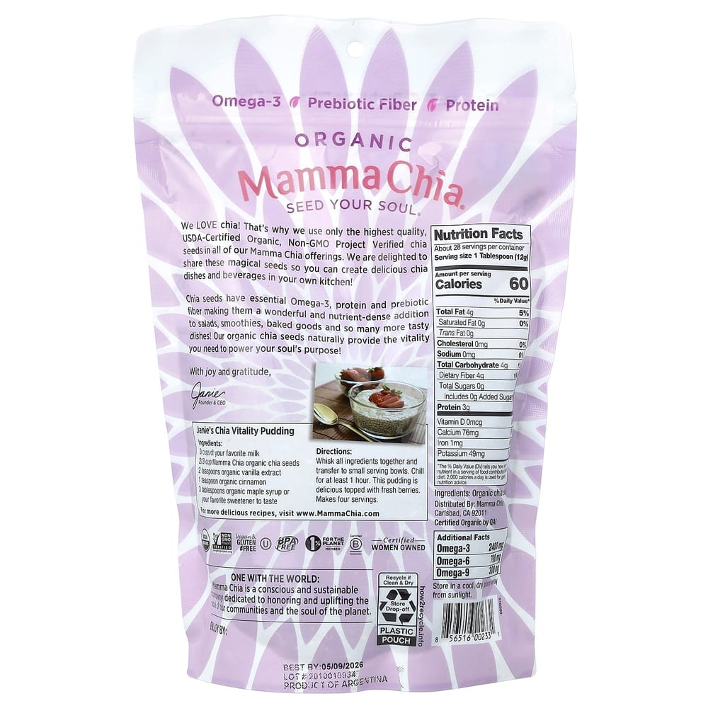 Mamachia Chia Seeds 340g (12oz)