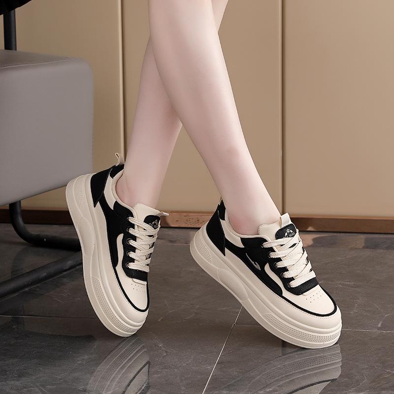 New Breathable Little White Shoes 2025 Spring and Autumn Height Increase Thin Sole Casual Korean Version College Style Board Shoes Women HY-312