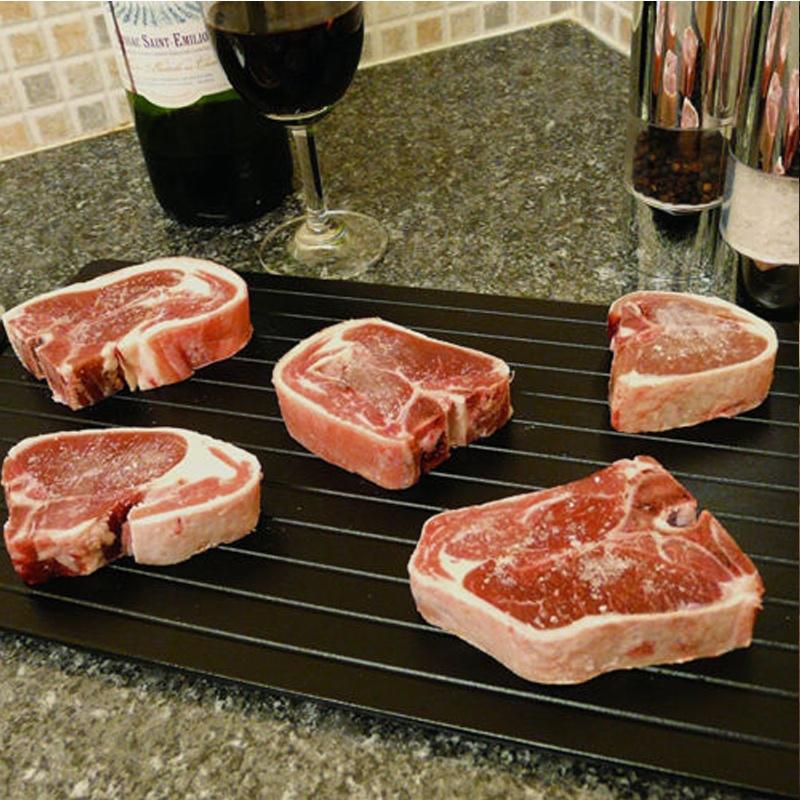 Vassoio Scongelamento Rapido per Carne Congelata Piastra Scongelamento Cibo Scongelamento Rapido Strumenti Gadget da Cucina Più Sicuri