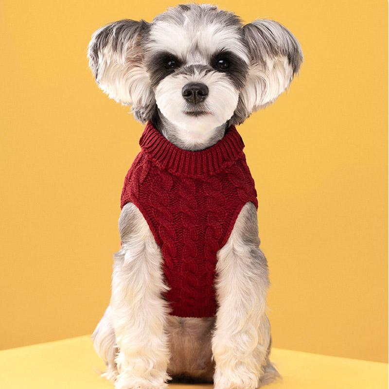 Dog Sweaters for Small Dogs Winter Warm Clothes Turtleneck Knitted Chihuahua For Sphinx Cat Dog Sweater ForYork Warm Dog Clothes