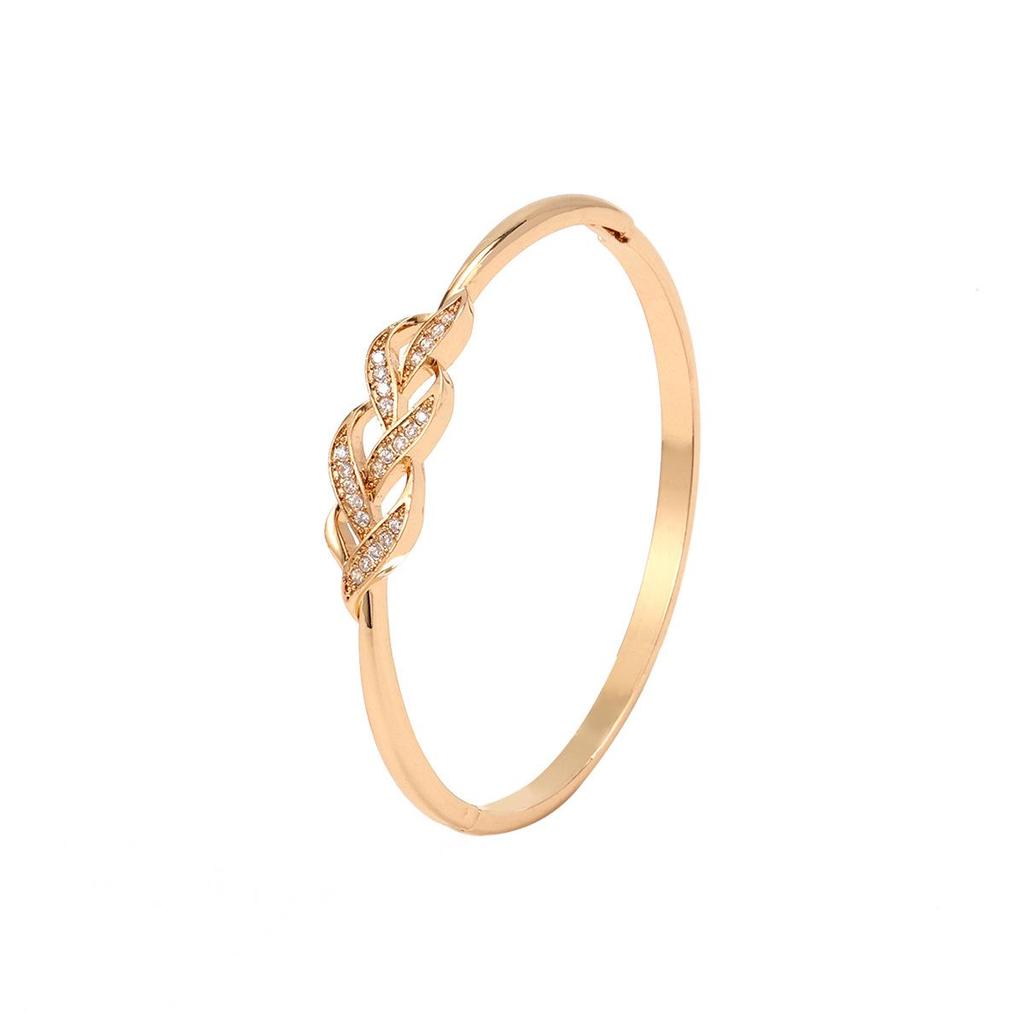 Women's Light Luxury Zircon Woven Bracelet - Korean Fashion, Exquisite & Simple Design