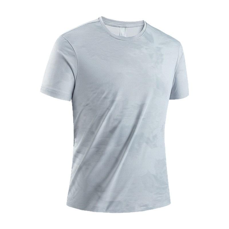 High-quality Outdoor Ice Silk Quick-drying Clothes Men's Summer Loose Couple Short-sleeved T-shirt Women's High-elastic Cultural Shirt Work Clothes