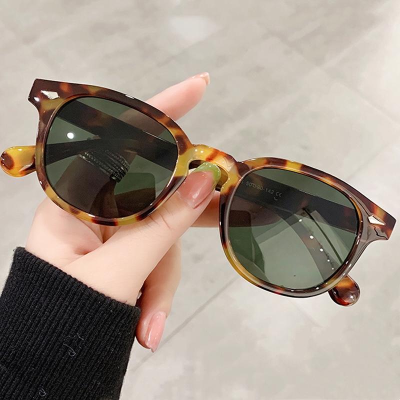 Fashion Vintage Fashion Round Sunglasses for Women Men Retro Outdoor UV400 Sunshades Goggles Unisex Trendy Travel Vacation Eyewear