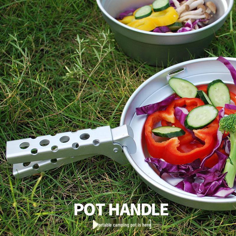 Portable Anti-Scald Pot Holder Tongs, Aluminum Alloy; Ideal for Outdoor, Picnic, Barbecue & Kitchen Use