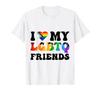 Rainbow Heart I Love My LGBTQ Friends T-Shirt