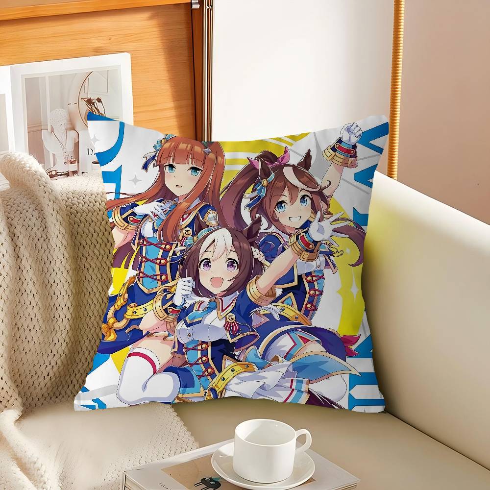 

P-Pretty Derby Cartoon Decorative Room Aesthetics Pillow Case Home Decor Bedroom Sofa Bed Couch Pillow Cover 45x45 12x12Inch