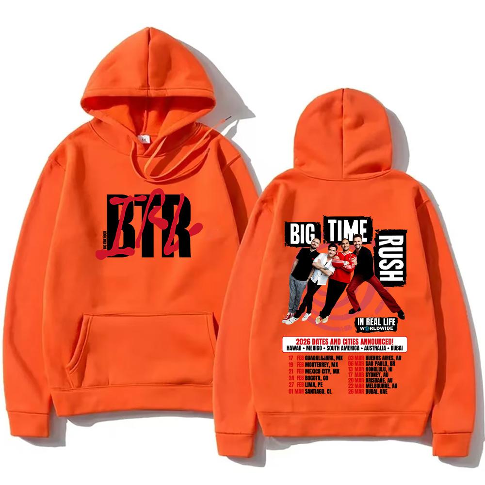 Big Time Rush Pullover BTR in Real Life Weltweite 2026 Tour Hoodies Herbst Neu Damen Herren Langarm Sweatshirt High Street Kapuzenpullover