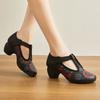 Fashion GKTINOO Retro Pumps Women Shoes Genuine Leather 2025 New Autumn High Heels Hook & Loop Round Toe Sewing Handmade Ladies Shoes