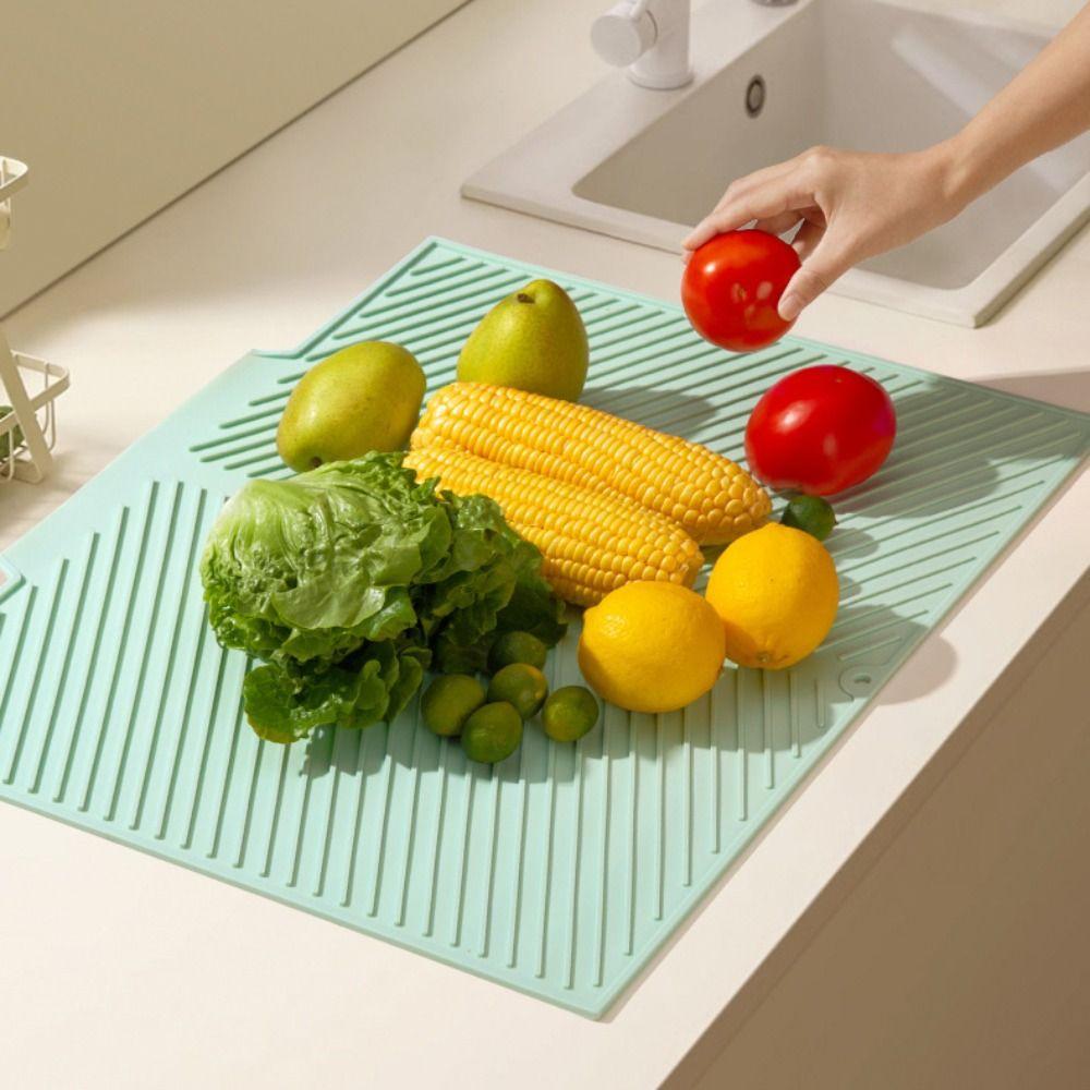 Anti-slip Silicone Draining Pad Thickened Cup Storage Pad Kitchen Accessory Placemats  Bathroom