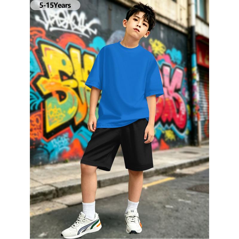 150g Boys' Quick-Dry Short-Sleeve T-Shirt: Breathable, Loose, Casual Round Neck for Summer