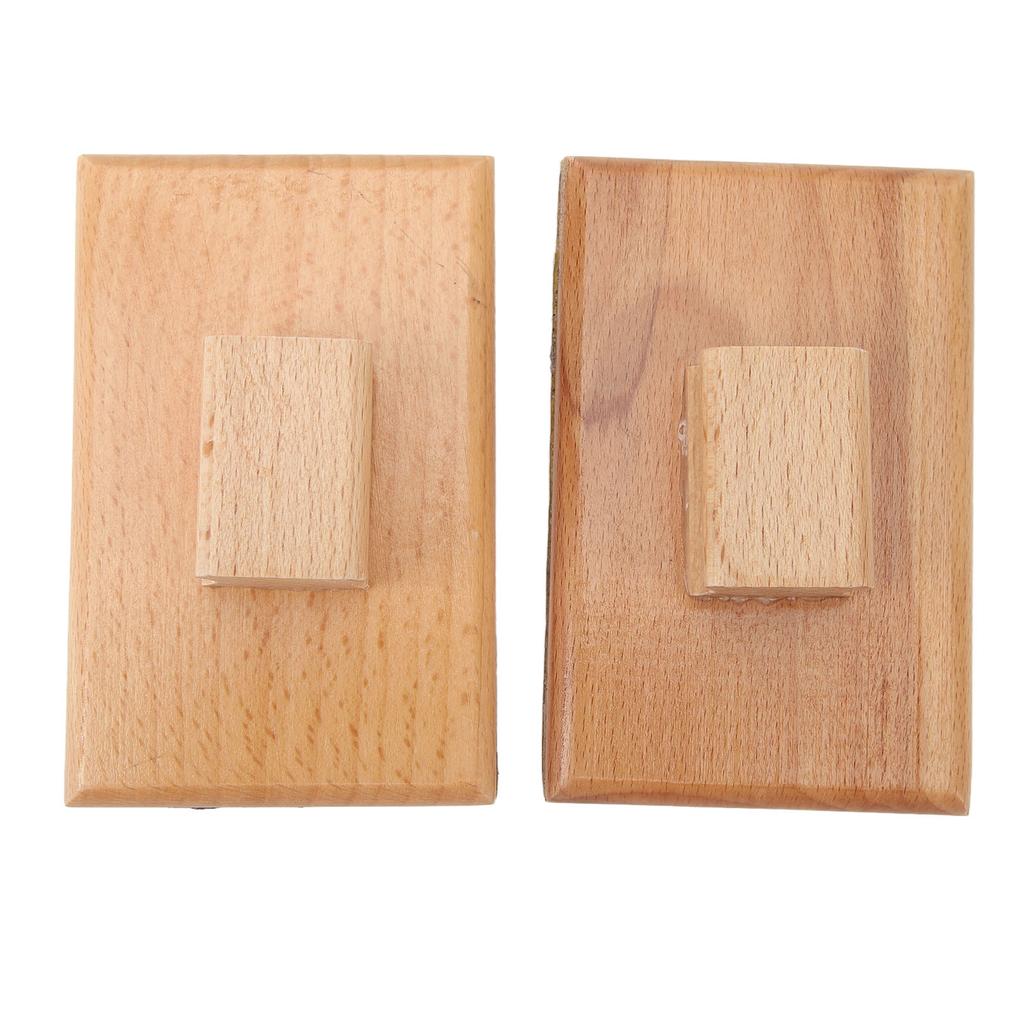 1 Pair Musical Sand Block 10x6cm Wooden Instrument Music Toy for Playing Performance
