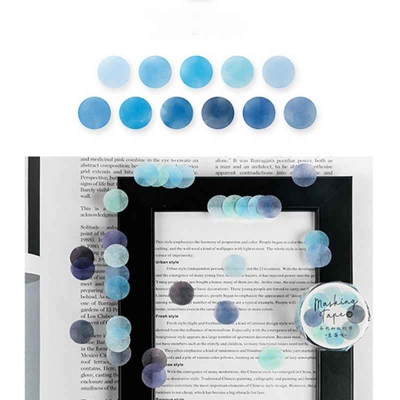 2 Rollen 14*14mm Hartbonbon Punktfarbe Washi Journaling Schreiben Erinnerung Washi Tape Deko Geschenk Etikett Ins Abdeckbänder Leicht zu reißen