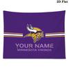 Custom Name Minnesota Vikings Printed Tapestry – Wall Hanging for Bedrooms, Dorms, and Home Decor