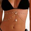 Zinc Zinc Alloy Pendant Belly Chain Pearl Boho Chest Chain Inspired Waist Chains  Travel