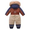 Children Winter Ski Suit Coat Thicken Baby Jumpsuit Warm Children Jacket Waterproof Hooded Kids Baby Clothes 1-5Years