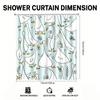Whimsical Goose Shower Curtain – Light Blue Background, Cartoon Ducks & Leaves, 12 Hooks, Machine Washable, Fun Bathroom Decor