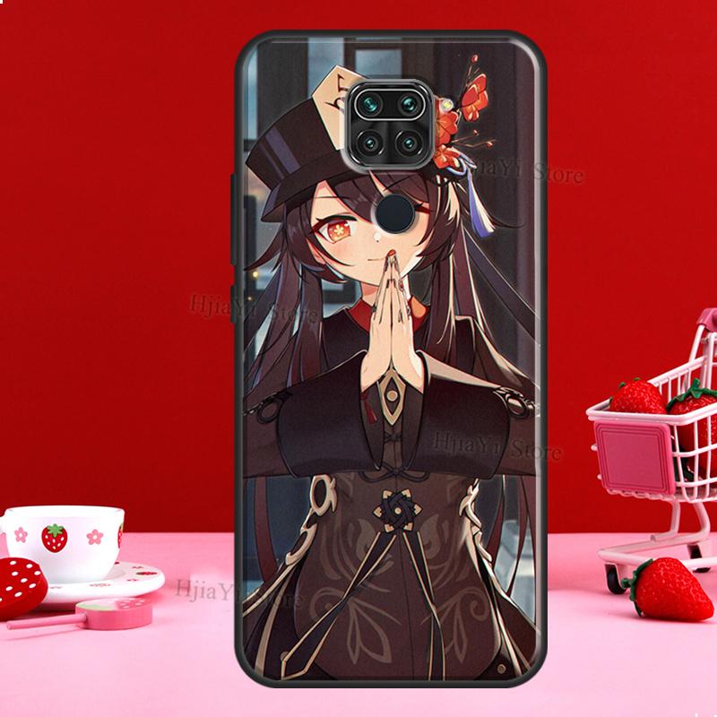 Hu Tao Genshin Impact Case For Xiaomi Redmi Note 11 10 9 8 12 Pro Plus 12S 11S 10S Cover For Redmi 12C 10C 10A 9C