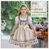 Children's Dirndl Dress Oktoberfest Maid Costume with Headscarf and Apron
