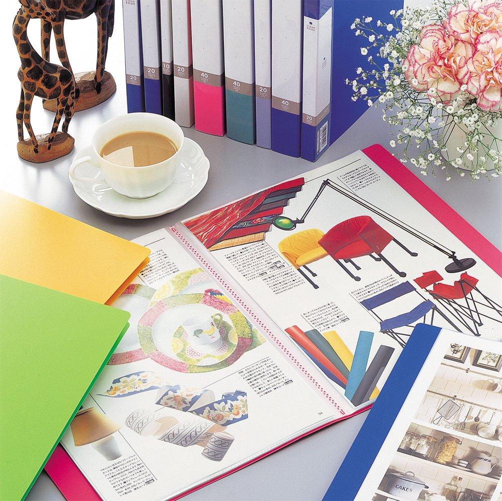 LIHIT LAB Clear Book A4 80 pockets Blue 306 x 240 x 52 mm G3204-8