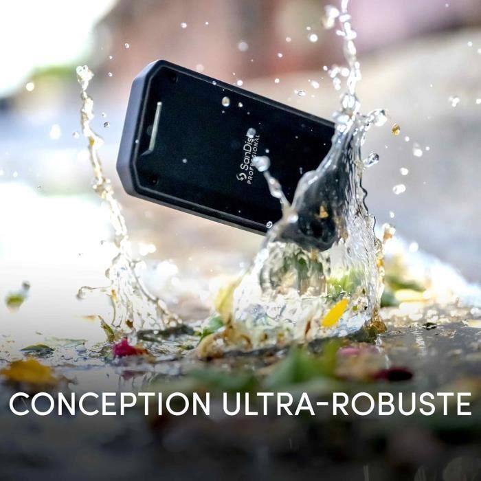 Disque ssd portable - sandisk professional - pro-g40 - 1 to - thunderbolt 3 - ultra-robuste ip68