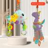 Pull String Baby Rattle Toy, Stroller Hanging Pendant, Sensory Grasp Training Toy, Car Seat Hanging Soothing Toy for Newborn Infant 0‑12 Months