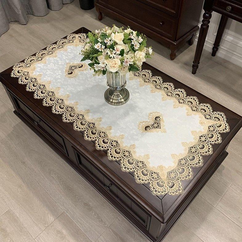 Table Cloth Lace Retro French Style Decorate Fashion Design Anti-dirty Popular Home Textile Rectangle Living Room Daily Simple