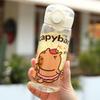 Transparent Children's Water Cup Portable Drink Cup Capybara Straw Water Bottles  Coffee Tea Juice