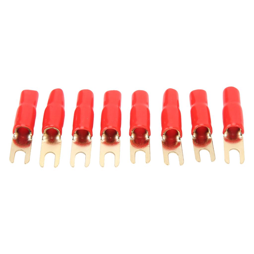 50Pcs 8 Gauge Fork Spade U Type Wire Connectors Electrical Crimp Terminals Copper Wire Lugs for