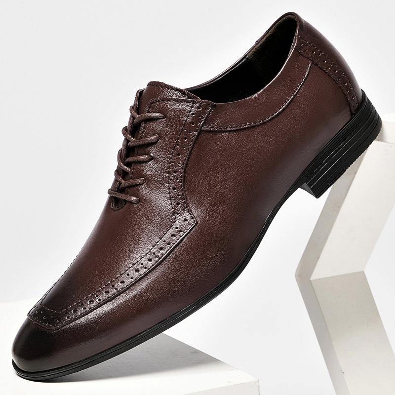 Genuine Leather Shoes Men Brand Oxford Men Shoes Fashion Luxury Dress Shoes Men Formal Shoes Elegantes Groom Shoes High Quality