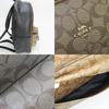 Used COACH Backpack Â· Daypack Signature F32200 PVC/leather Brown black mini