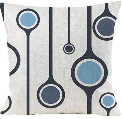 Modern Blue Geometric Linen Cushion Cover For Car Living Room Sofa Bedroom Home Decor, 40X40 45X45 50X50 60X60 Pillowcase