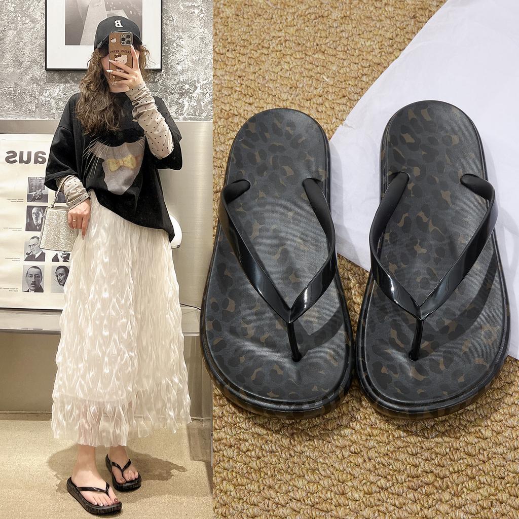 Platform Women Flip Flops Beach EVA Leopard Flip Flops Fashion Comfortable Women Flip Flops