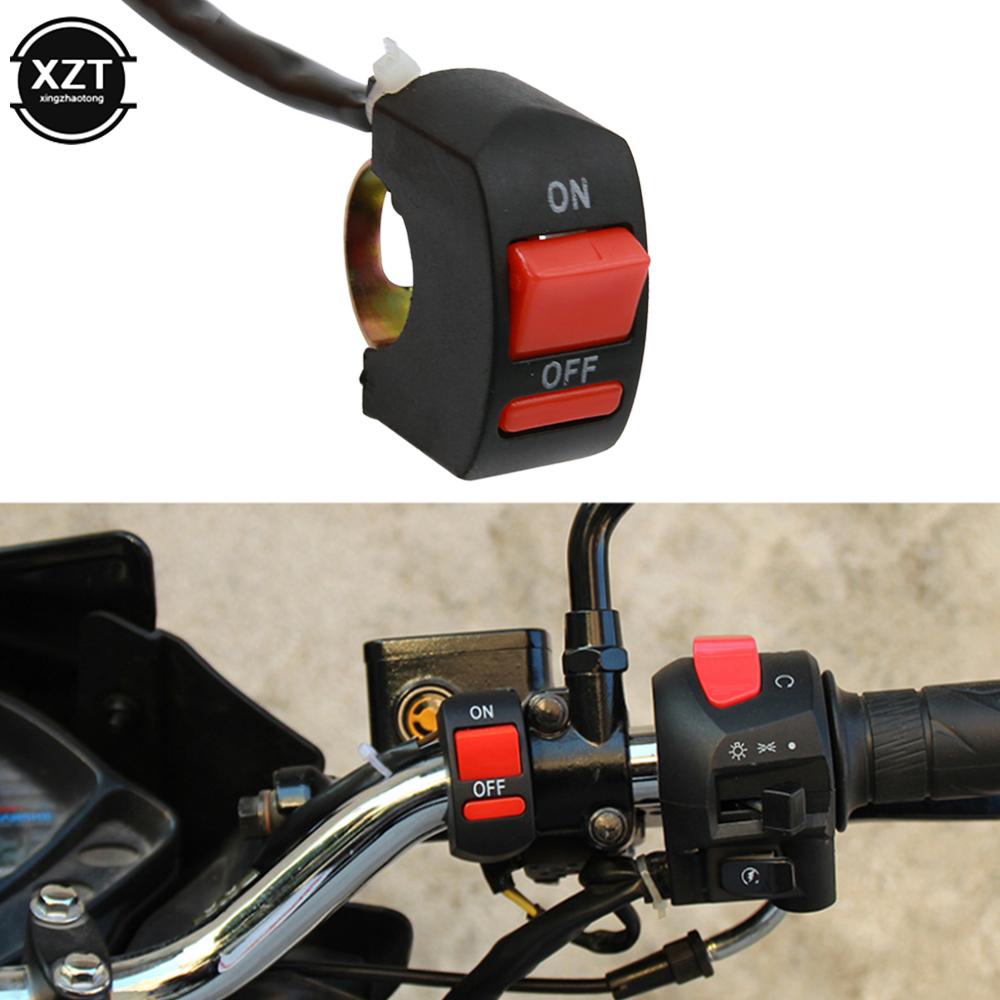 Universal  DC12V/10A Motorcycle Handlebar Flameout Switch ON OFF Button for Moto Motor ATV Bike Black Headlight Switch Modified