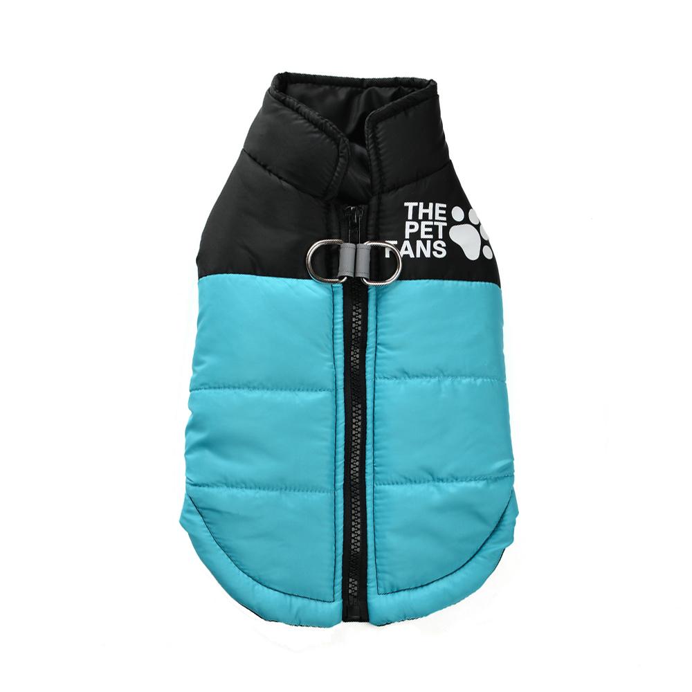 

Ветрозащитная одежда для собак с D-образным кольцом, пальто для маленьких и средних собак, зимние теплые флисовые куртки для щенков, костюм для французского бульдога и мопса S синий