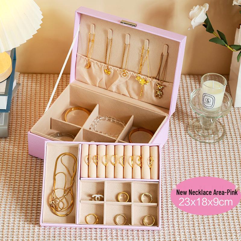 Locked Multi-Layer Jewelry Organizer: Anti-Oxidation Storage for Earrings, Necklaces, and Rings